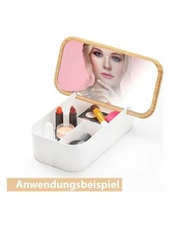 Großhandel 🥰 Bad AMARE Spiegel Mit Organiser In Weiß/ Hellbraun - (B)26 X (H)7 X (T)13 Cm Günstig Kaufen 🌟 -Günstige samare Geschäft amare spiegel mit organiser in weiss hellbraun b 26 x h 7 x t 13 cm 2