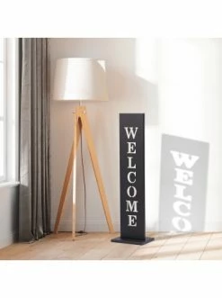 Billig 😀 Garten & Balkon AMARE Stahl Standschild Welcome In Schwarz Günstig Kaufen 🎁 -Günstige samare Geschäft amare stahl standschild welcome in schwarz 2