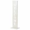 Angebote ✨ Garten & Balkon AMARE Stahl Standschild Welcome In Weiß Günstig Kaufen ⭐