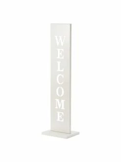Angebote ✨ Garten & Balkon AMARE Stahl Standschild Welcome In Weiß Günstig Kaufen ⭐