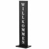 Bester Verkauf 👏 Garten & Balkon AMARE Stahl Standschild Willkommen In Schwarz Günstig Kaufen 💯
