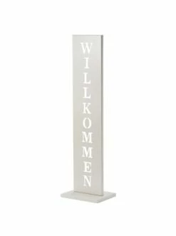 Coupon ✨ Garten & Balkon AMARE Stahl Standschild Willkommen In Weiß Günstig Kaufen 🌟
