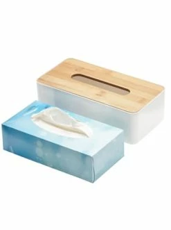 Rabatt ⌛ Bad AMARE Taschtuchhalterbox Mit Bambusdeckel In Weiß Günstig Kaufen 😍 -Günstige samare Geschäft amare taschtuchhalterbox mit bambusdeckel in weiss 2