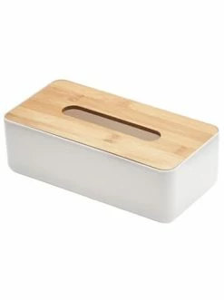 Rabatt ⌛ Bad AMARE Taschtuchhalterbox Mit Bambusdeckel In Weiß Günstig Kaufen 😍