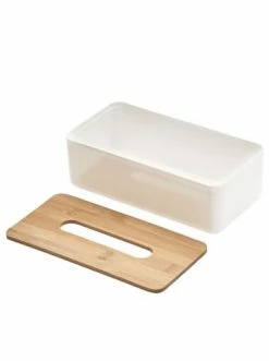 Rabatt ⌛ Bad AMARE Taschtuchhalterbox Mit Bambusdeckel In Weiß Günstig Kaufen 😍 -Günstige samare Geschäft amare taschtuchhalterbox mit bambusdeckel in weiss 3