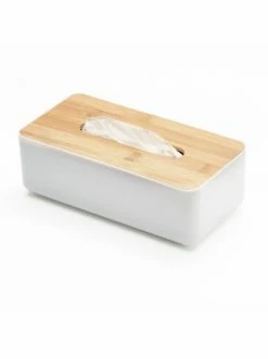 Rabatt ⌛ Bad AMARE Taschtuchhalterbox Mit Bambusdeckel In Weiß Günstig Kaufen 😍 -Günstige samare Geschäft amare taschtuchhalterbox mit bambusdeckel in weiss 4