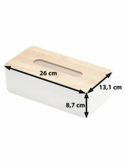 Rabatt ⌛ Bad AMARE Taschtuchhalterbox Mit Bambusdeckel In Weiß Günstig Kaufen 😍 -Günstige samare Geschäft amare taschtuchhalterbox mit bambusdeckel in weiss 5