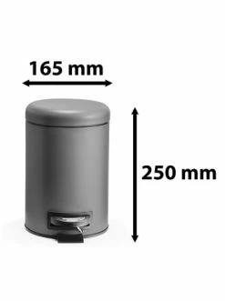 Angebote ✨ Haushalt AMARE Treteimer Abfallbehälter Rund 3 Liter In Dunkelgrau Günstig Kaufen ✨ -Günstige samare Geschäft amare treteimer abfallbehalter rund 3 liter in dunkelgrau 2