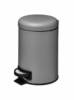 Angebote ✨ Haushalt AMARE Treteimer Abfallbehälter Rund 3 Liter In Dunkelgrau Günstig Kaufen ✨