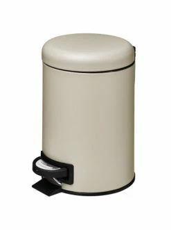 Aktion ❤️ Haushalt AMARE Treteimer Abfallbehälter Rund 3 Liter In Hellgrau/Taupe Günstig Kaufen ✨