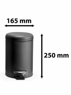 Aktion 😉 Haushalt AMARE Treteimer Abfallbehälter Rund 3 Liter In Schwarz Günstig Kaufen 🔔 -Günstige samare Geschäft amare treteimer abfallbehalter rund 3 liter in schwarz 2