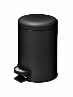 Aktion 😉 Haushalt AMARE Treteimer Abfallbehälter Rund 3 Liter In Schwarz Günstig Kaufen 🔔