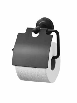 Großhandel 🌟 Bad AMARE WC-Rollenhalter Mit Abdeckklappe In Schwarz Günstig Kaufen 🛒 -Günstige samare Geschäft amare wc rollenhalter mit abdeckklappe in schwarz 2