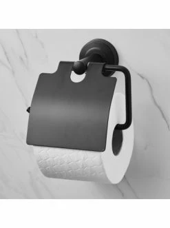 Großhandel 🌟 Bad AMARE WC-Rollenhalter Mit Abdeckklappe In Schwarz Günstig Kaufen 🛒 -Günstige samare Geschäft amare wc rollenhalter mit abdeckklappe in schwarz 3