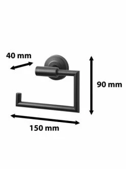 Bester Verkauf 🎁 Bad AMARE WC-Rollenhalter Mit Absenkdämpfung In Schwarz Günstig Kaufen ✨ -Günstige samare Geschäft amare wc rollenhalter mit absenkdampfung in schwarz 2