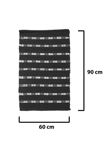 Bester Verkauf ⌛ Heimtextilien AMARE Zimmerteppich Baumwolle 60 X 90 Cm In Schwarz/weiß Günstig Kaufen 🥰 6 Bester Verkauf ⌛ Heimtextilien AMARE Zimmerteppich Baumwolle 60 X 90 Cm In Schwarz/weiß Günstig Kaufen 🥰 – Bild 6